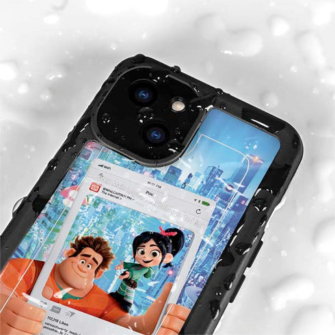 Disney Wreck-it Ralph and Vanellope Instagram Pose iPhone 15 Plus Waterproof Case